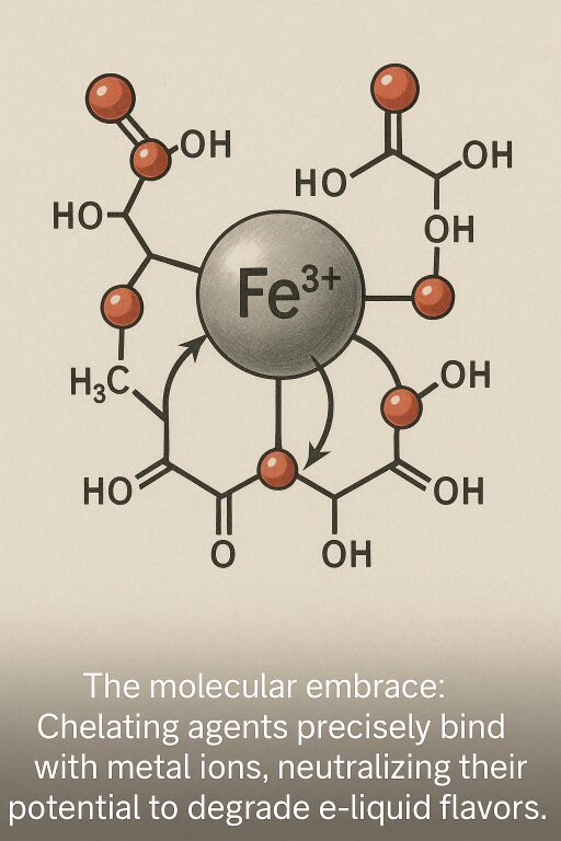 Molecular Embrace: Citric Acid and Iron Ions Flavor Concentrates for E-Liquids