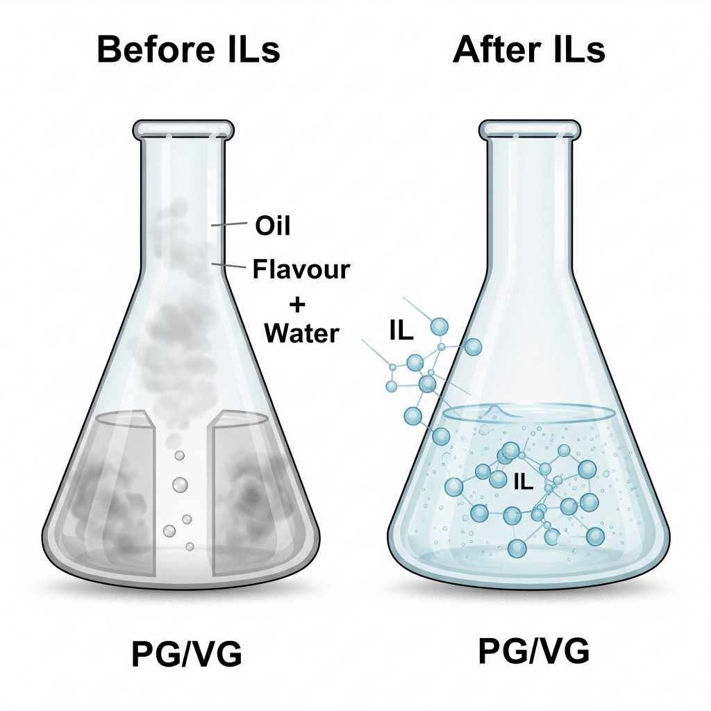 the effect of an ionic liquid Flavor Concentrates for E-Liquids