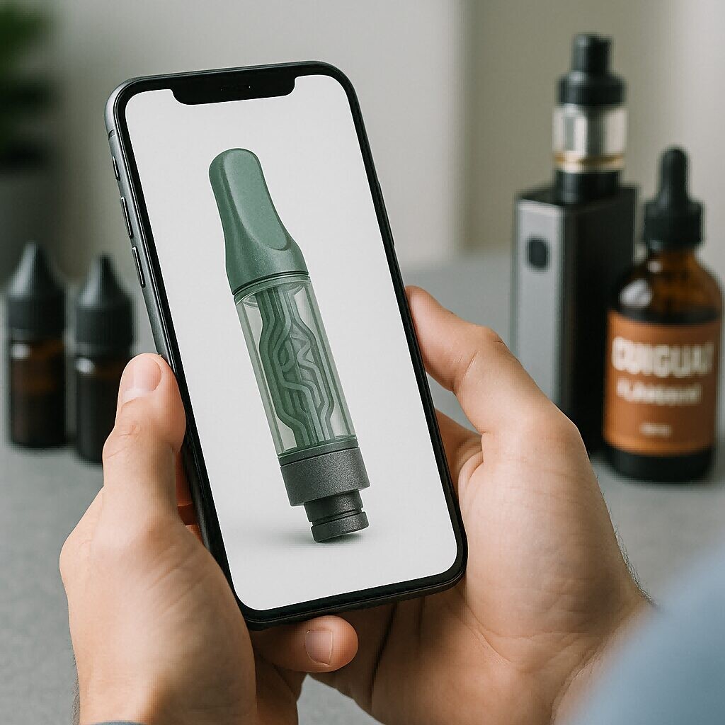 Mobile phone and electronic cigarette equipment display E-liquid flavor concentrate