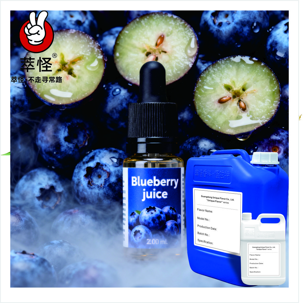 Fresh blueberry juice flavor