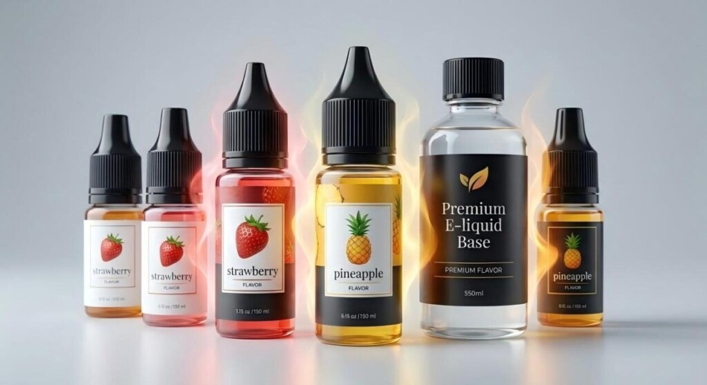 From the lab to the consumer. Discover the final result of advanced flavor science through our elegantly crafted strawberry and pineapple e-liquids, designed for a rich and authentic sensory experience.