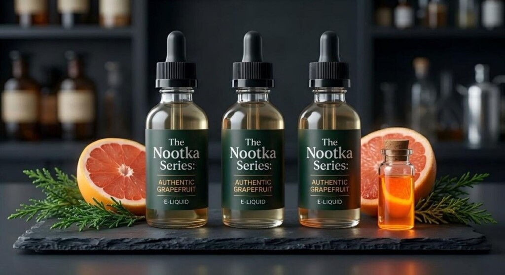 Experience the pinnacle of citrus vaping with The Nootka Series—high-end, lab-grade authentic grapefruit e-liquid.